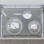 Giá xoong nồi inox mờ nan dẹt gắn cánh âm tủ